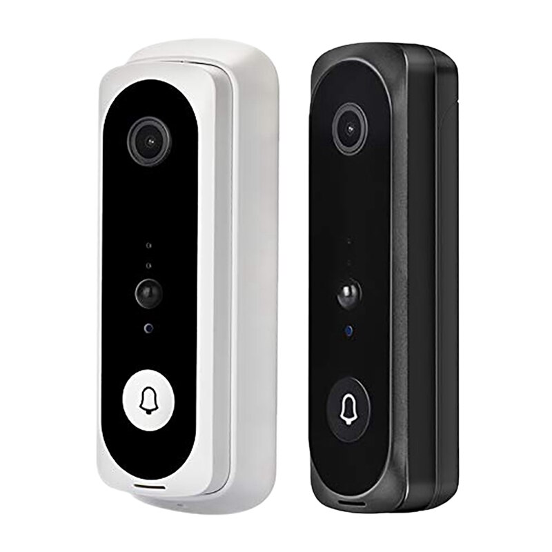 V20 Smart Wifi Video Deurbel Camera Visuele Intercom Met Chime Nachtzicht Ip Deurbel Draadloze Home Security Camera (zwart)
