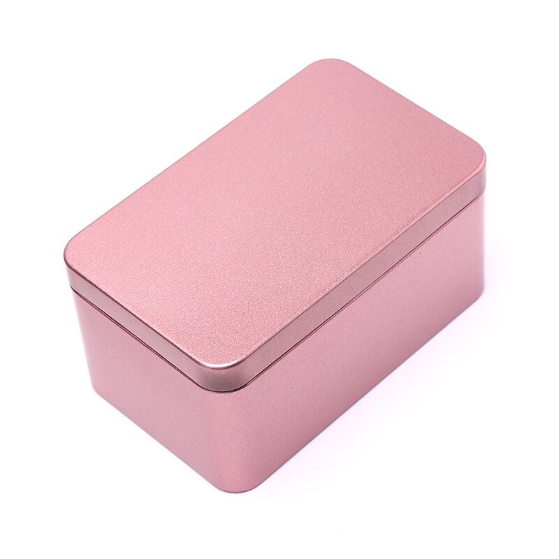 Tin Box Metal Tin Jars Iron Tea Box Cookies Case Small Things Storage Boxes Bins Biscuit Container Candy Chocolate Organizer: Pink