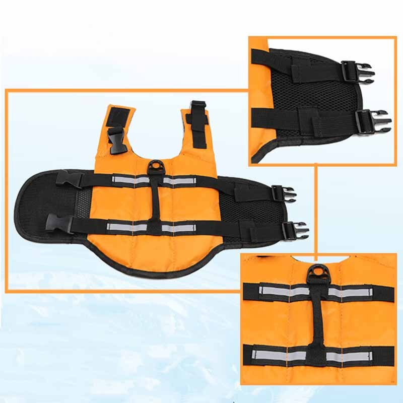 Aapet 1pc kjæledyrhund valp svømming redningsvest flytehjelp vest kjæledyrhund redningsvest kjæledyrsvømming oppdriftsjakke for kjæledyrhunder