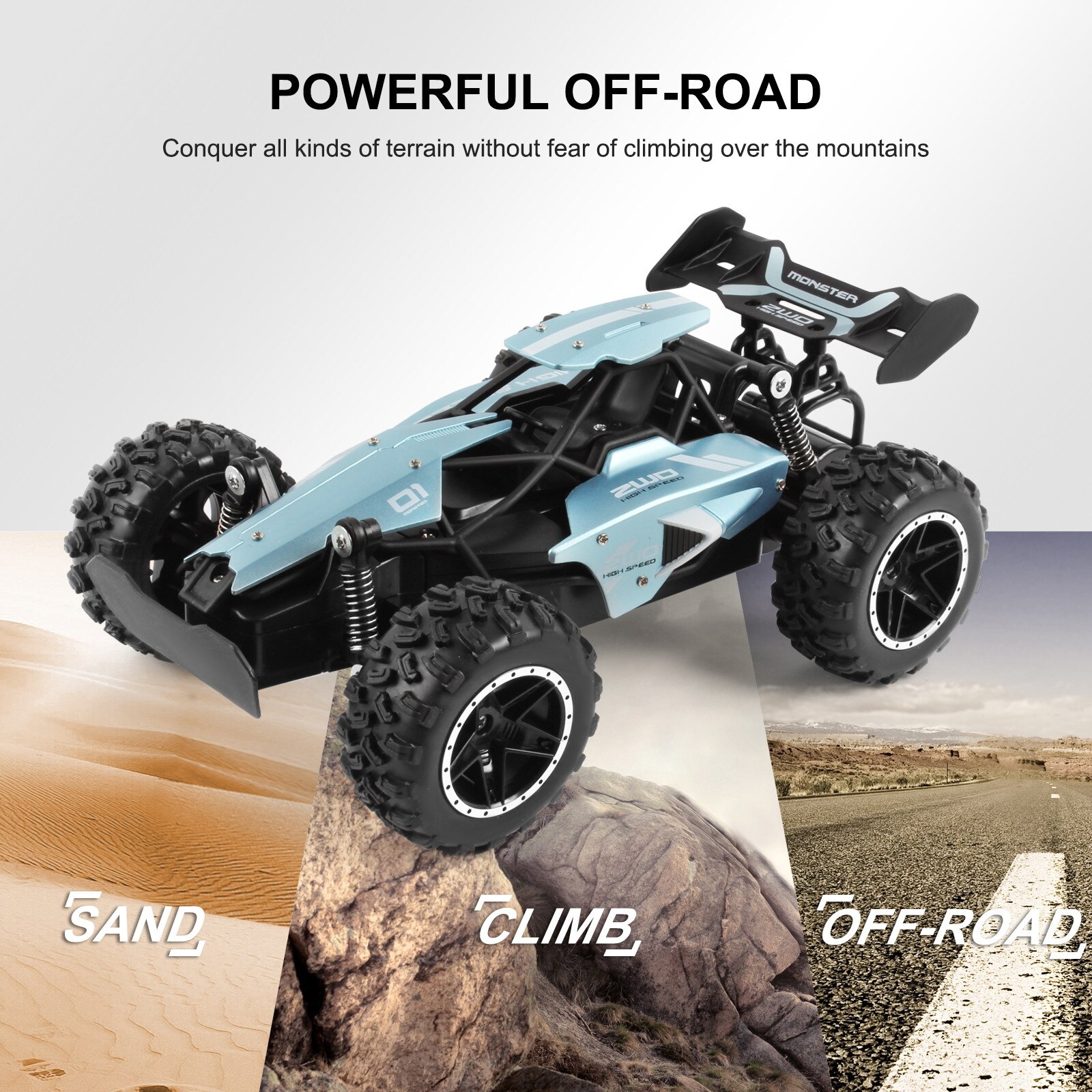 1:18 4WD Rc Auto Bijgewerkte Versie 2.4G Radio Control Rc Auto Speelgoed Buggy Hoge Snelheid Vrachtwagens Off-road Vrachtwagens Speelgoed Voor Kinderen: B