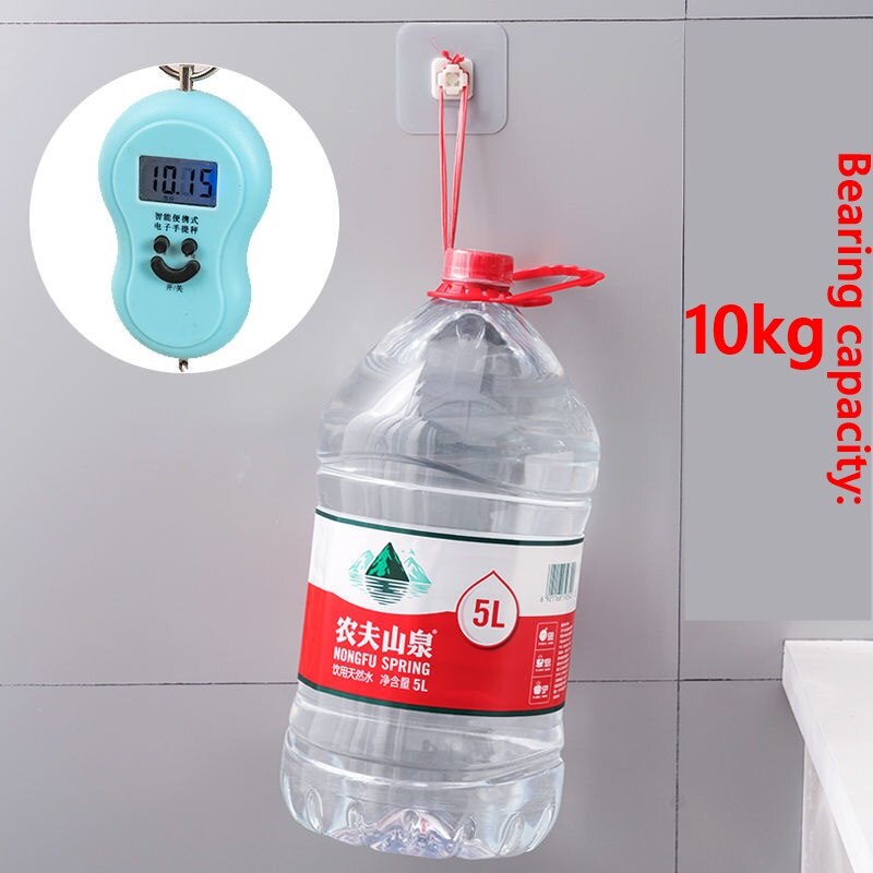 Colgador de ganchos de pared adhesivo de doble cara, ventosa de almacenamiento fuerte de pared transparente para ganchos para la cocina, Tercera Versión