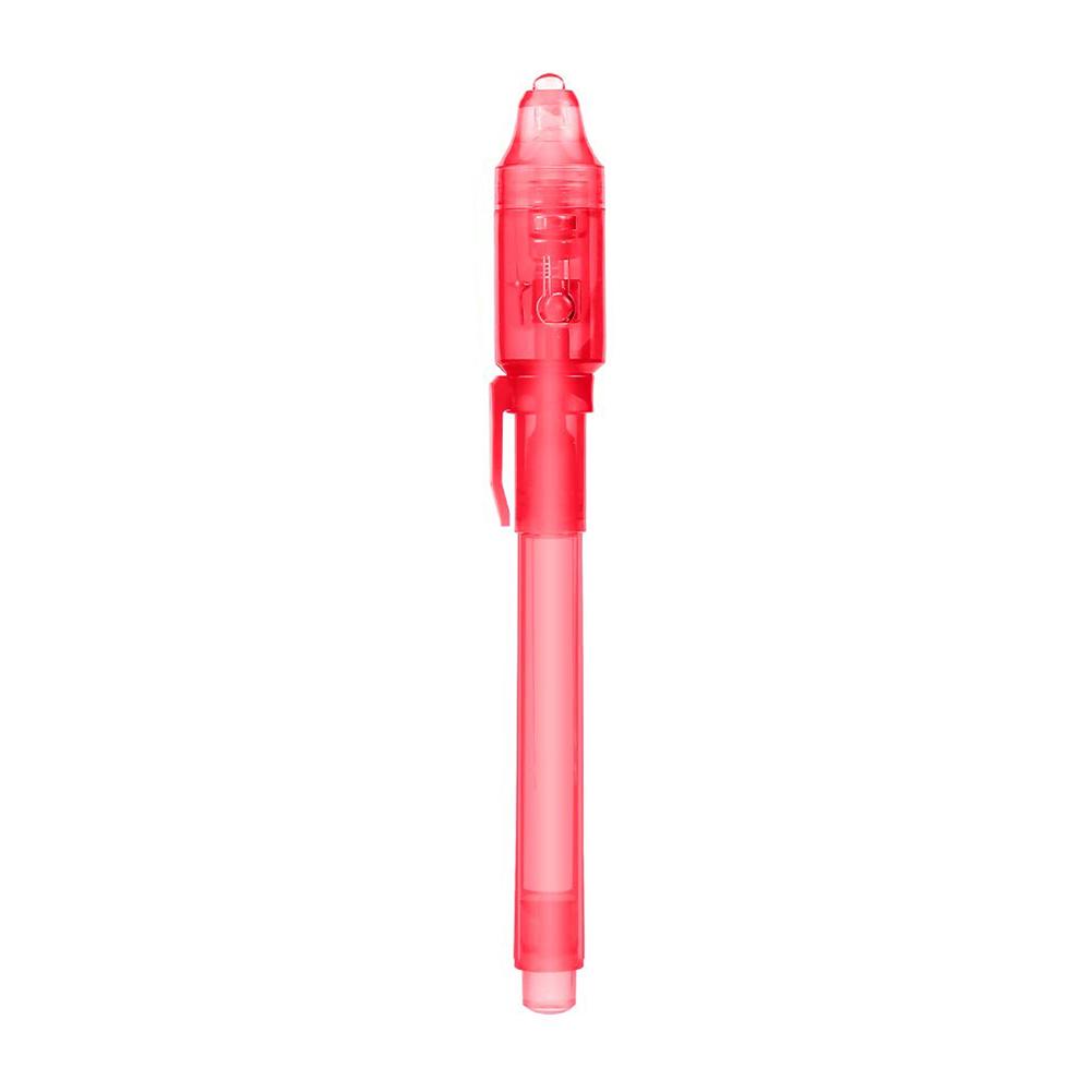 5 stks/set Secret Pen Verjaardagsfeestje Onzichtbare Inkt Pen Met UV Licht Voor Kinderen En Volwassenen Party: Red