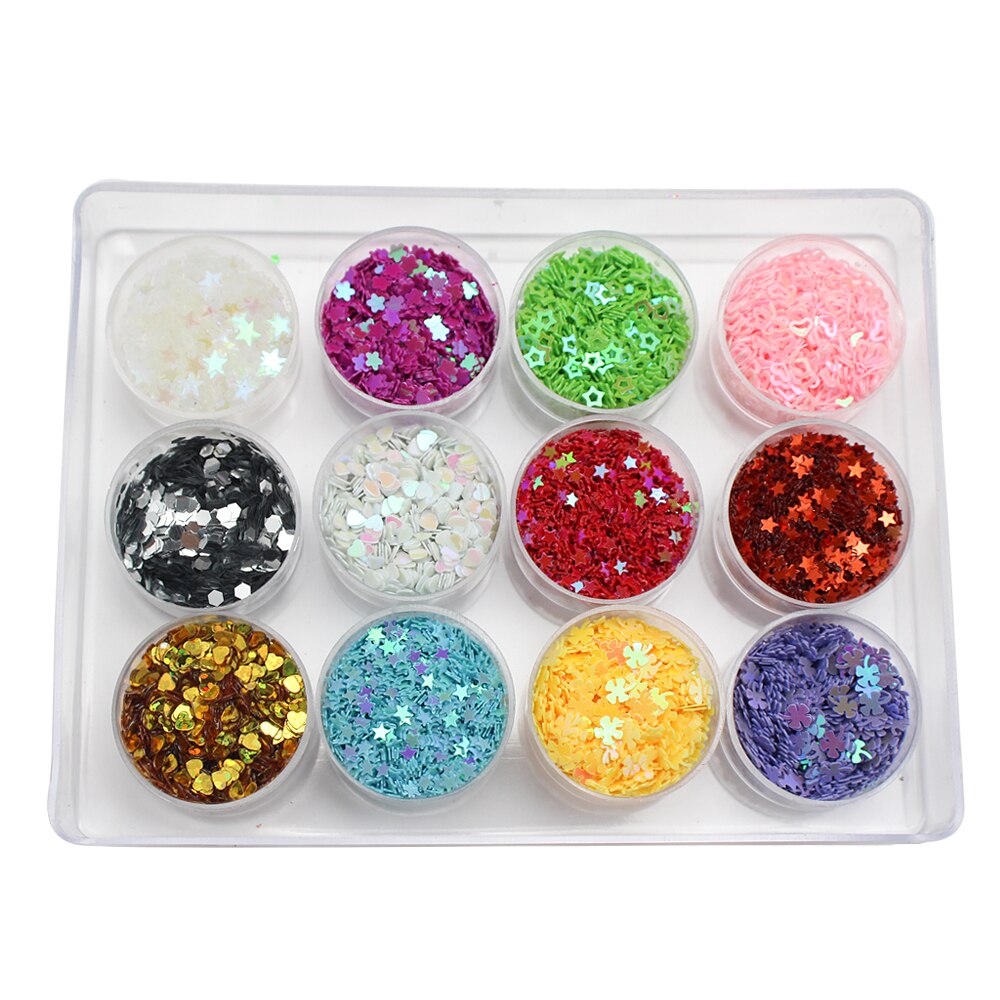 Lucia Ambachten Gemengde 10/12/24 Kleuren Vlok Confetti Regenboog Cup Sequin Paillette Voor Bruiloft Diy Nail Art Decor D0204