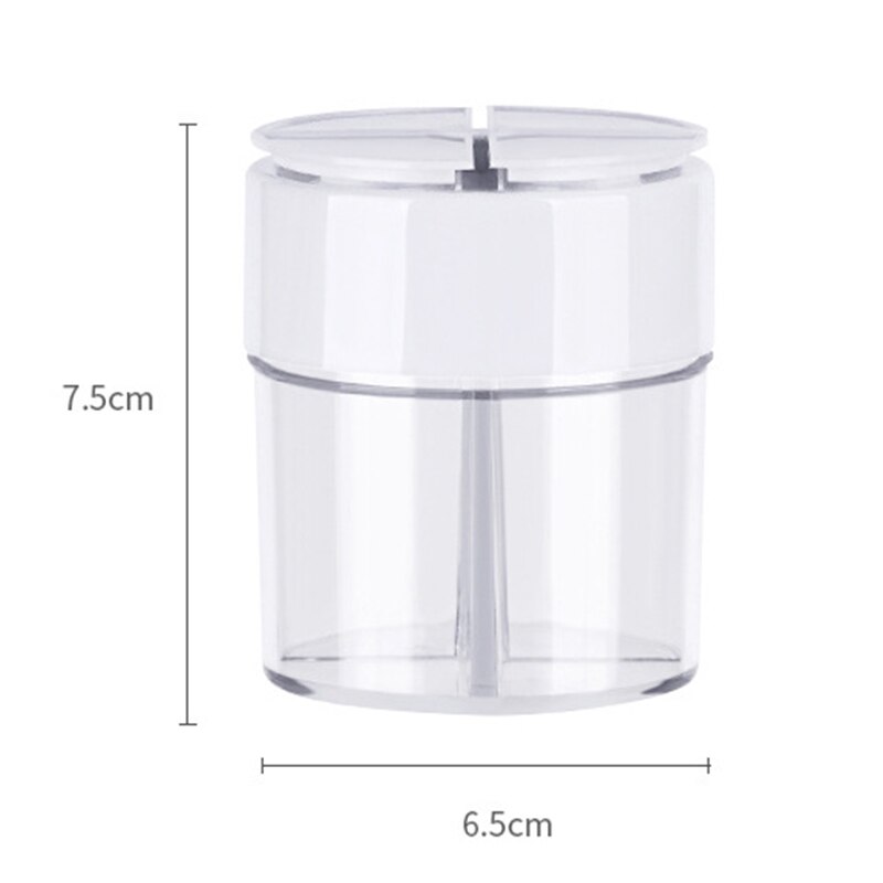 Four-divided Spice Jar Seasoning Box Kitchen Spice Storage Bottle Jars Transparent Salt Pepper Cumin Powder Storage Box