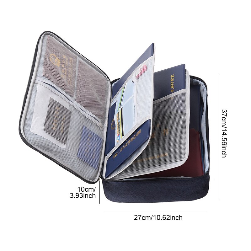 Travel Document Bag Large Capacity Certificates Files Card Organizer Men Business Waterproof Storage Pack Home Accessories Item