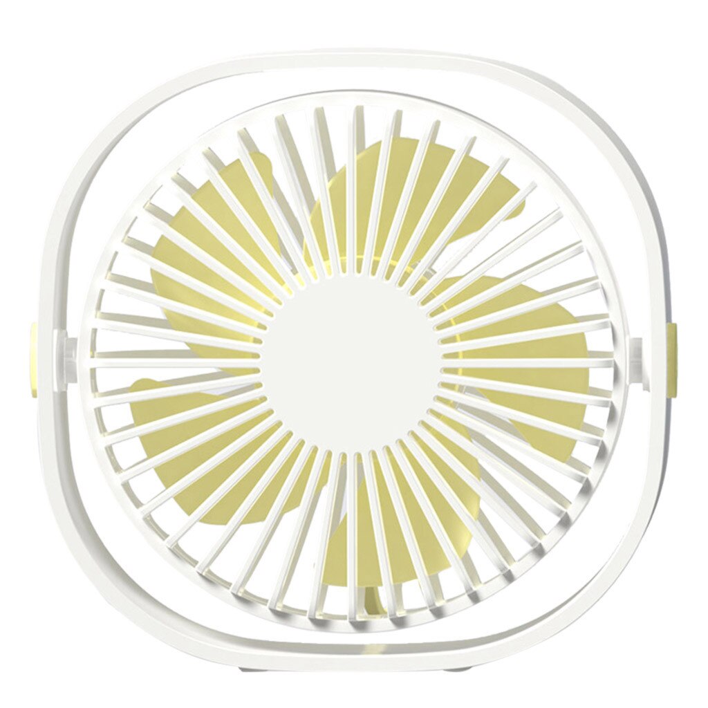 Portable Fan USB Mini Small Colorful Smart Home Multi-function Summer Electric Fan Quiet Operation Fan 3-Speed Wind Adjustable: WH