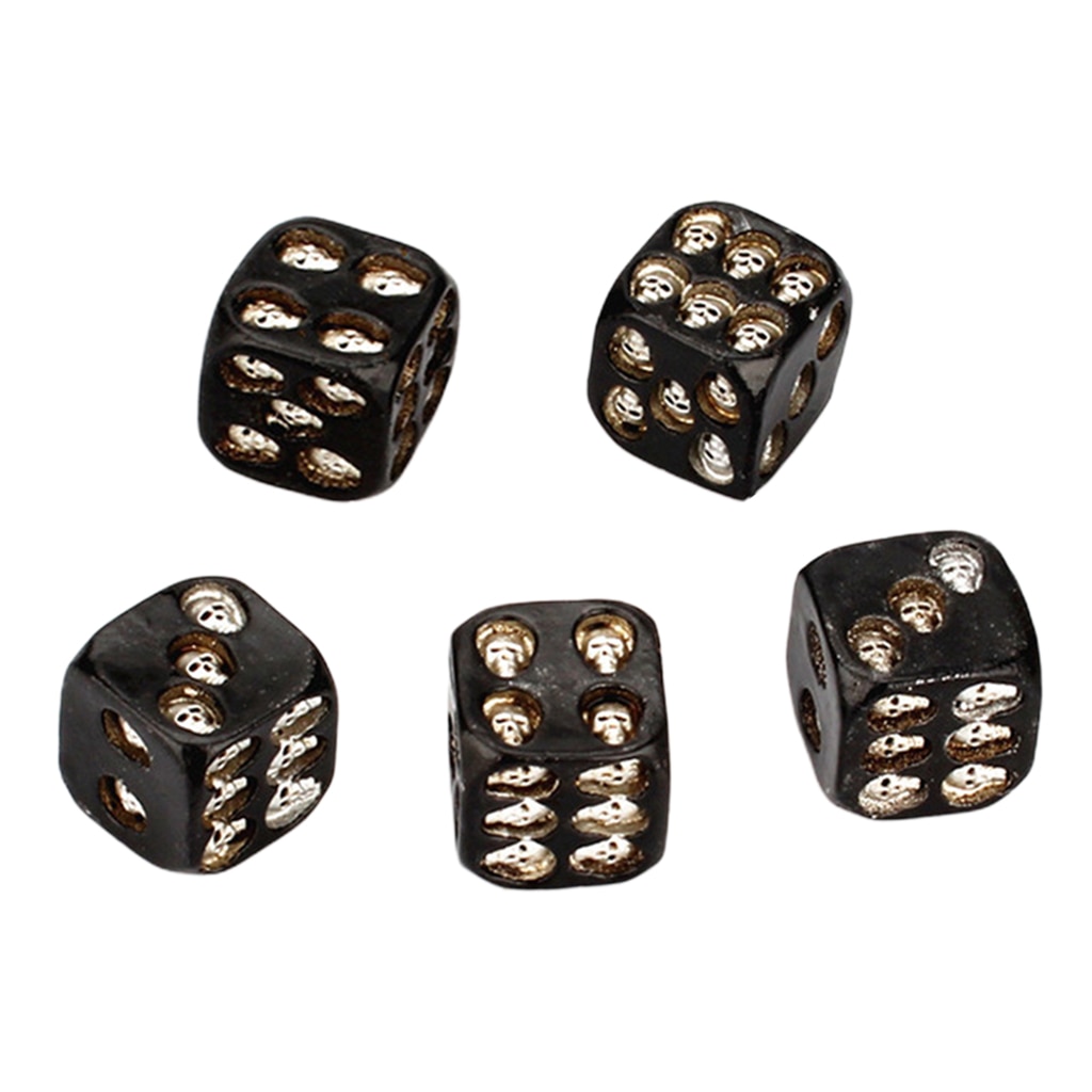 5 uds dado de calavera de resina 6 lados juego de entretenimiento KTV Pool juguetes recreativos Favor Props