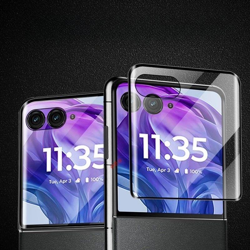 Für Motorola Moto Razr 50 Ultra 50s Razr+ 2024 Razr50 3D gebogene Displayschutzfolie aus gehärtetem Glas, klare Vollabdeckung, Schutzfolie