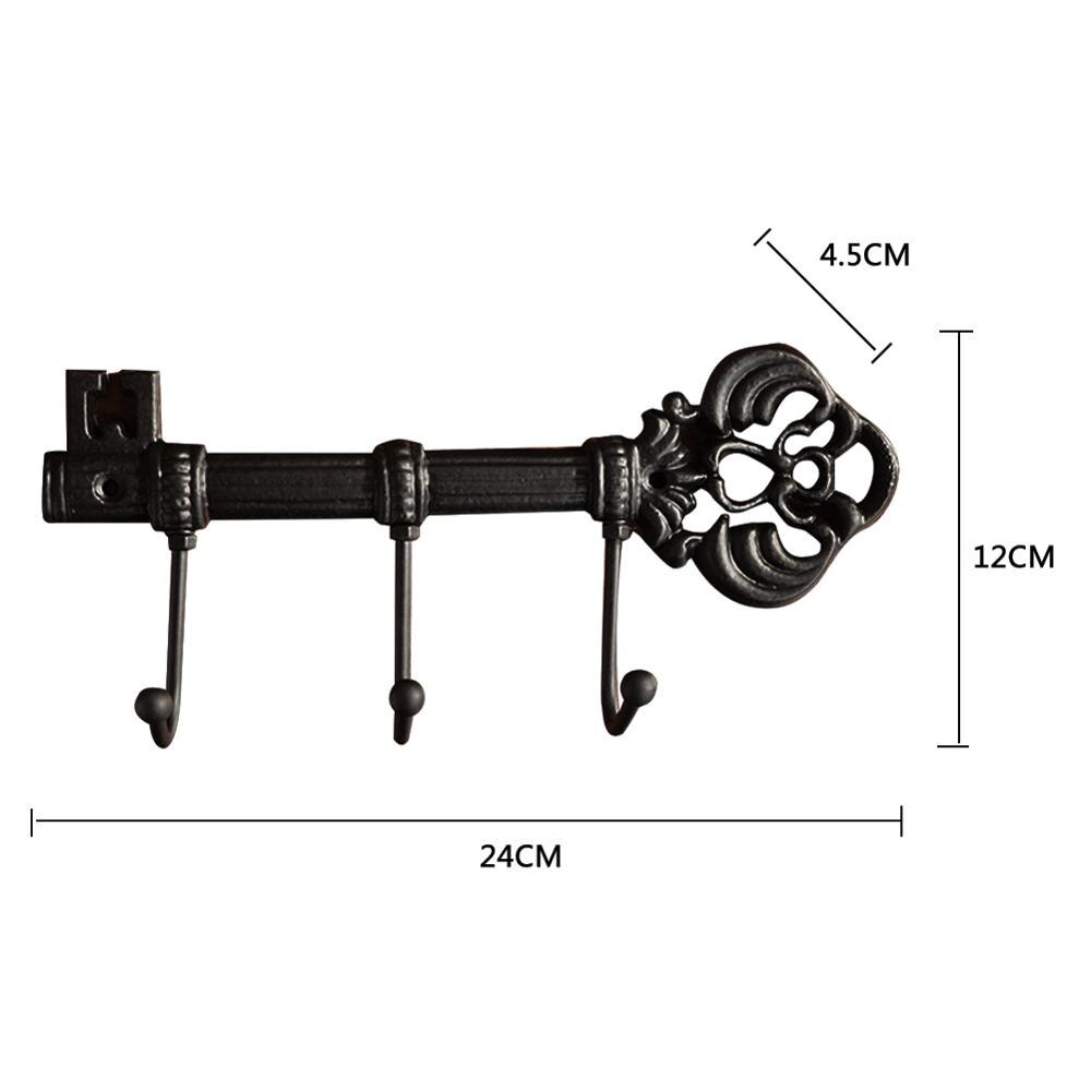 4 Hooks Cast Iron Key Rack Clothes Rack Robe Key H... – Vicedeal