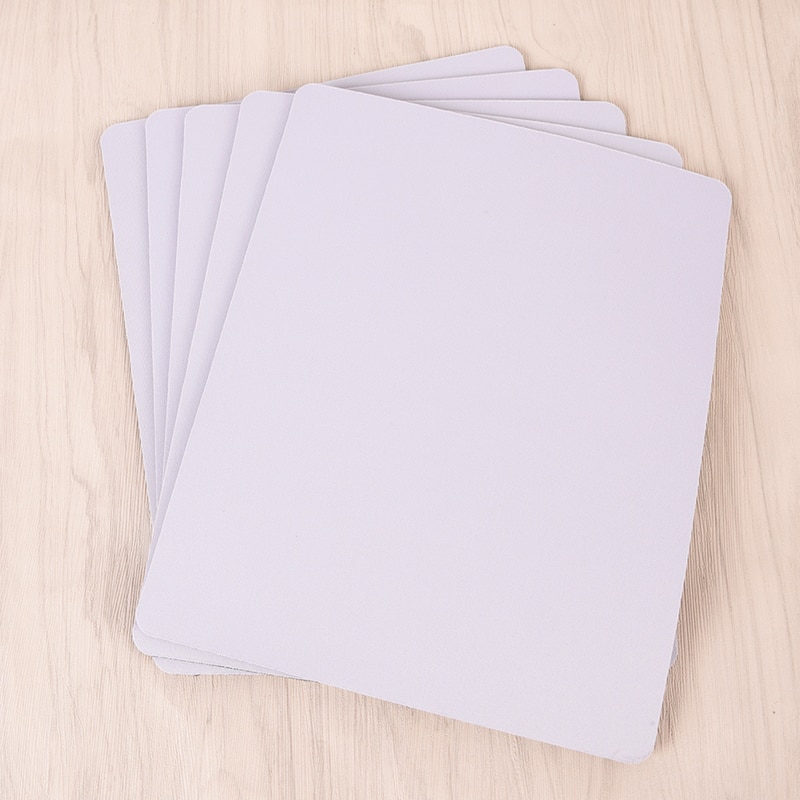 White Fabric Mouse Mat Pad 3mm Thick Non Slip Foam 26*21cm