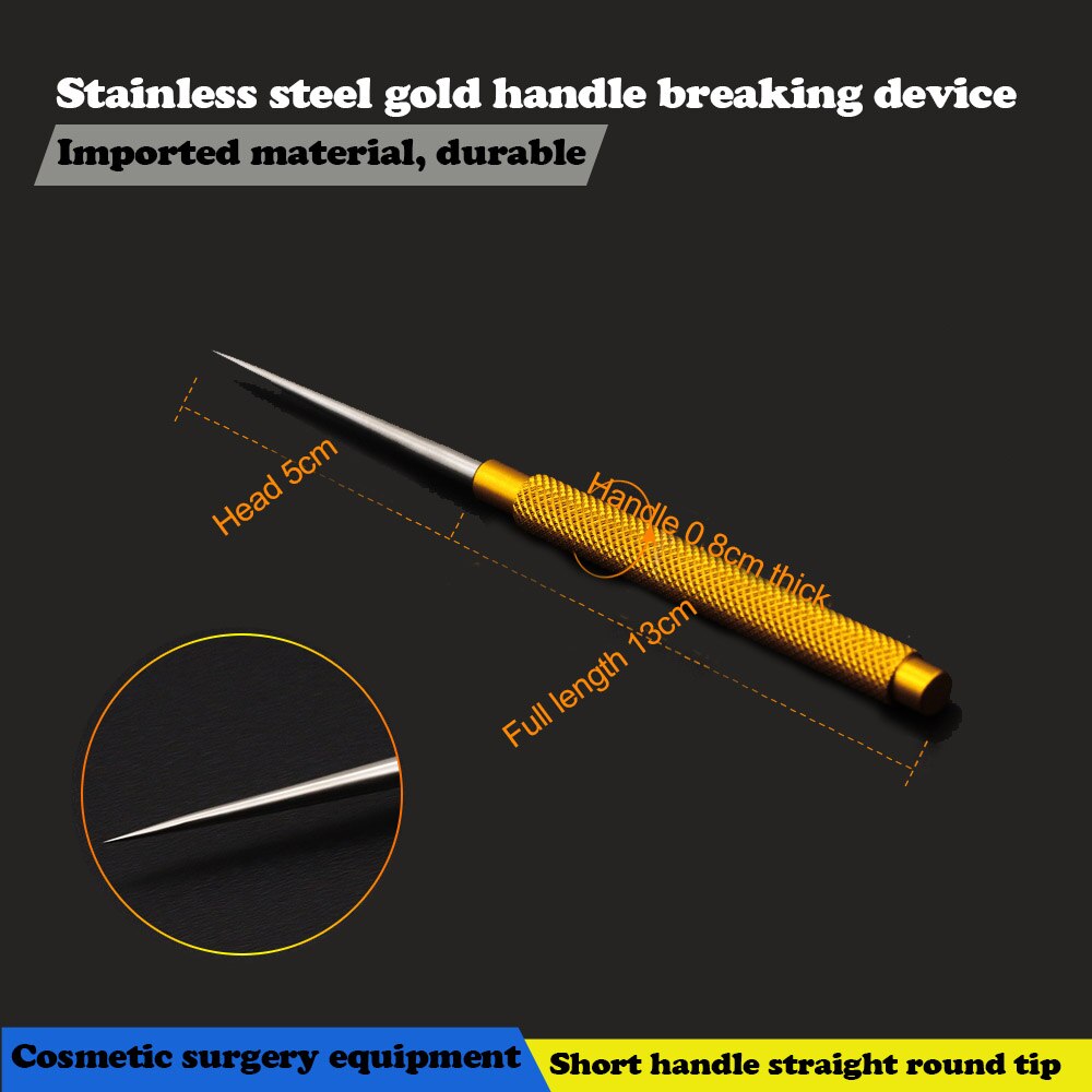 Gezichtsweefsel Punctie Gids Naald - Roestvrij Staal Huid Gids Breker Tool: C