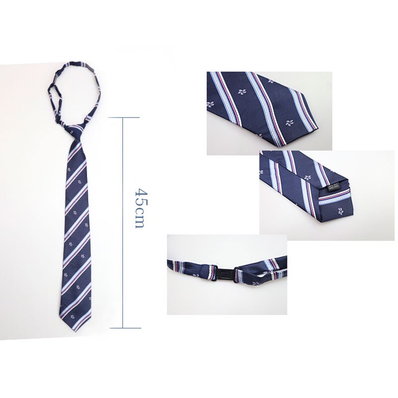 Pajarita con estampado a rayas DK JK uniforme japonés/coreano accesorios de uniforme escolar corbata de lazo corbata para niña ajustable