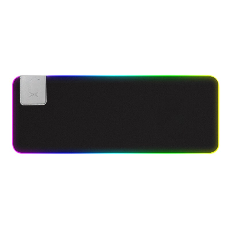 Wireless Charger RGB Luminous Oversized Desktop LED Waterproof Gaming Keyboard Mouse Pad Laptop Accessories: Gray