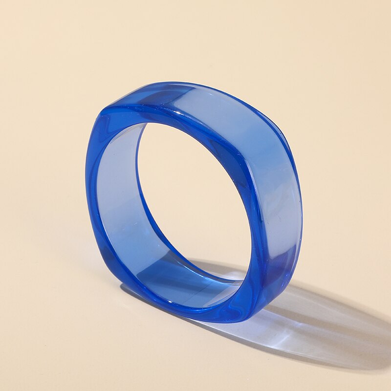 Nuovo braccialetto acrilico trasparente alla moda per donna Braccialetti da festa in resina Braccialetti con ciondoli firmati Regali di gioielli per ragazze: Rhodium d'imitazione placcato