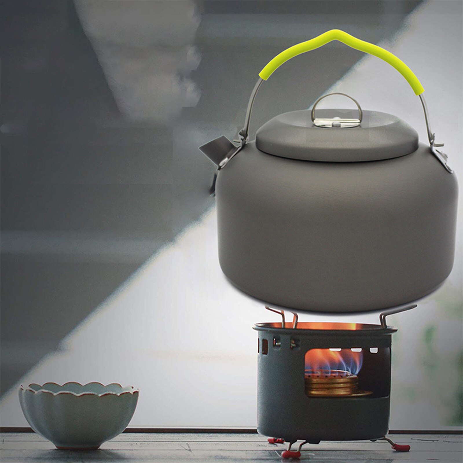 Camping Waterkoker Outdoor Draagbare Theepot Koffie Pot Open Vuur Kookgerei Voor Wandelen Camping Reizen Picnice Voor Kokend Water
