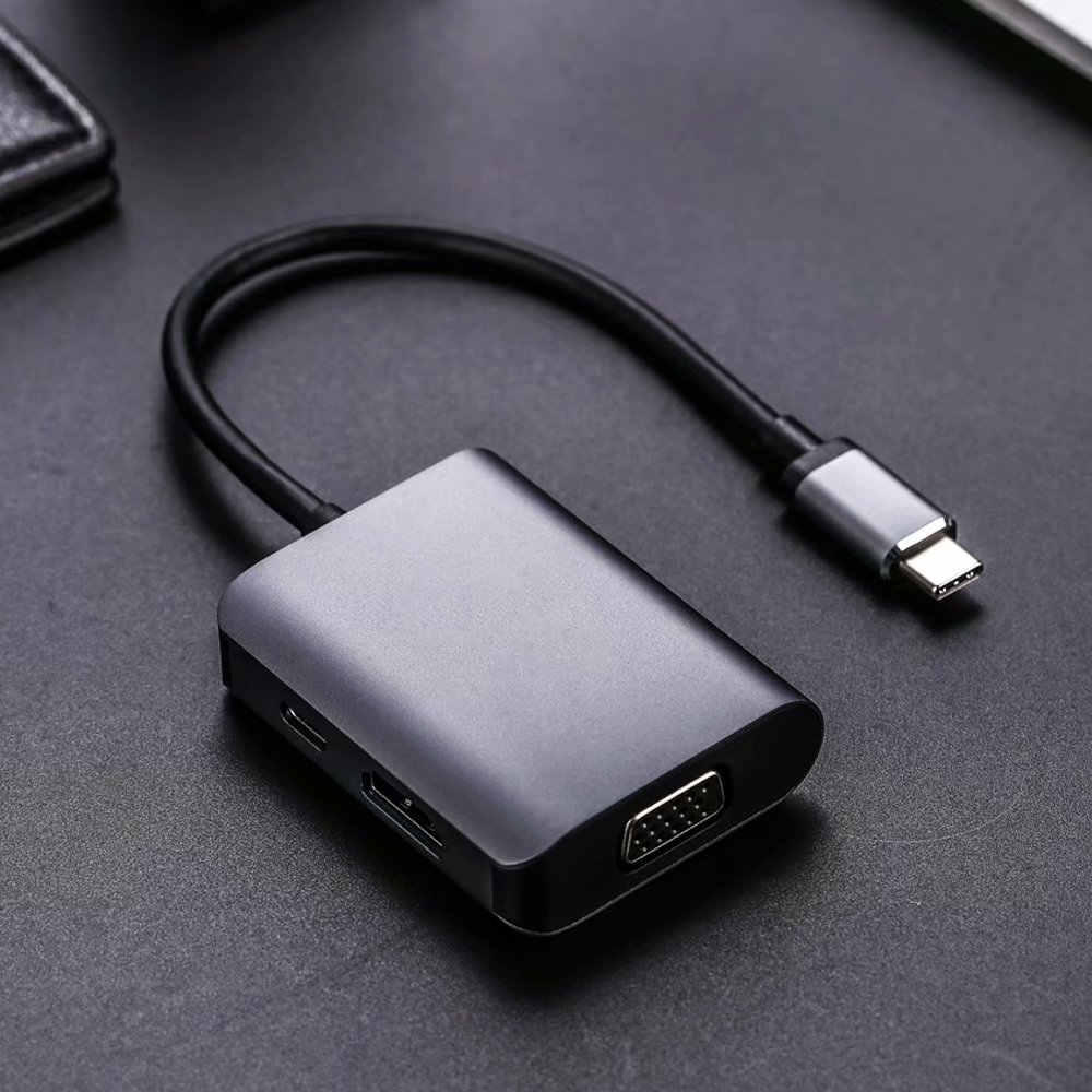 3 in 1 Type-C USB-C Hub Combo Type-C to HDMI / VGA / PD Docking Station Multi-functional