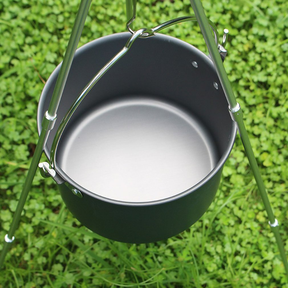 Outdoor Camping Bonfire Tripod Portable Triangle For Fire Hanging Pot Outdoor Campfire Cookware Picnic Cooking Pot Grill Tool