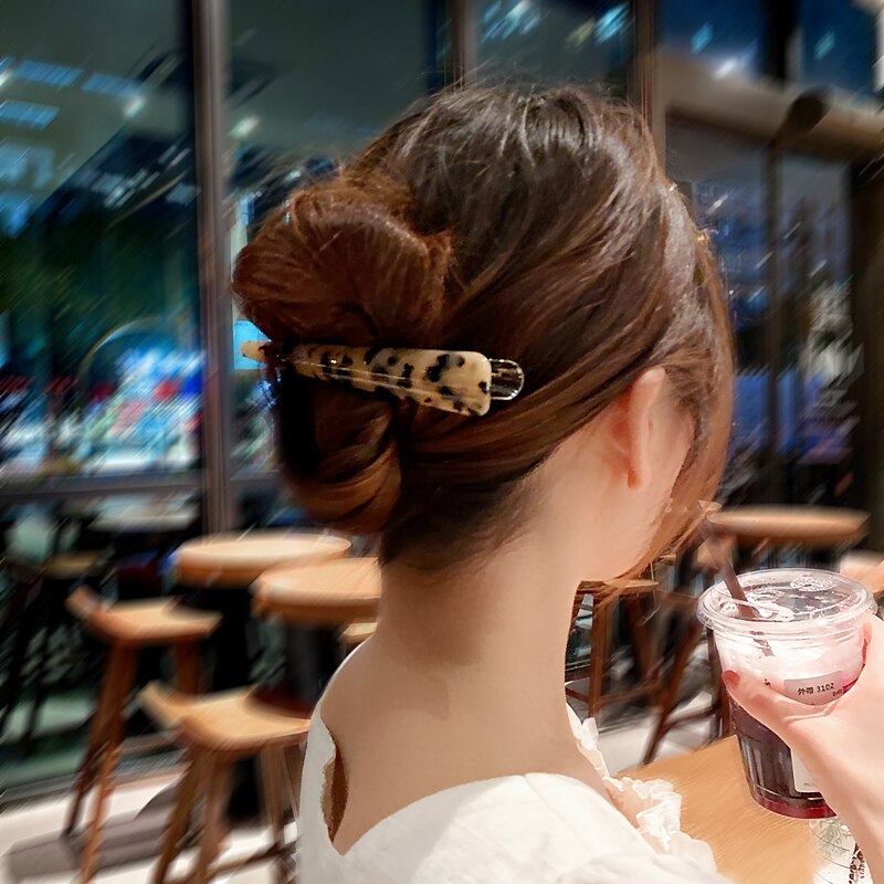 HUANZHI-pinzas en forma de garra para el cabello para mujer, pasadores coloridos Yin Yang para el cabello, accesorios para el cabello