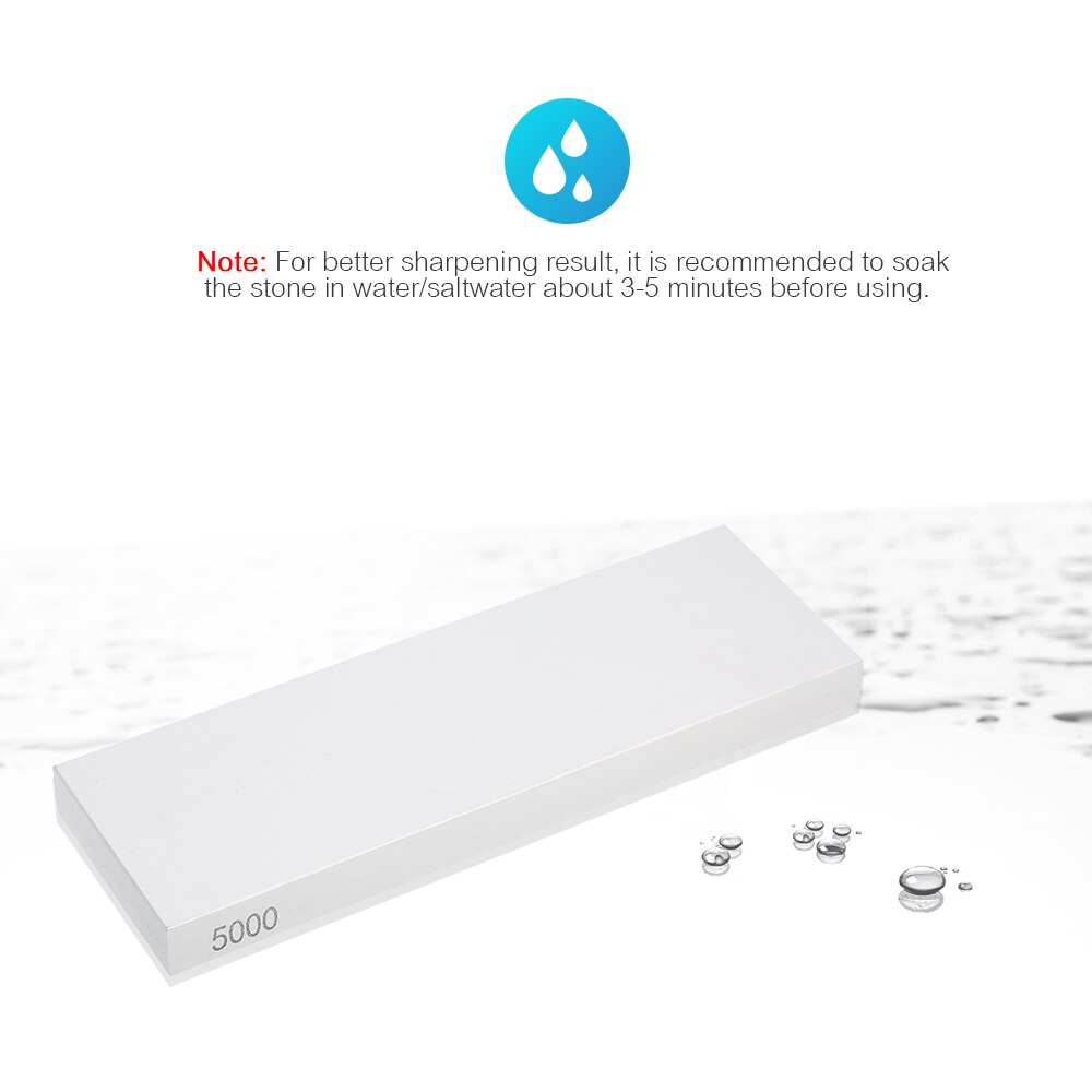 1pcs 5000 Grit Sharpening Stone Non-slip Silicone Holder Knife Sharpening Polishing Stone Fine Whetstone Grindstone 180*60*15mm