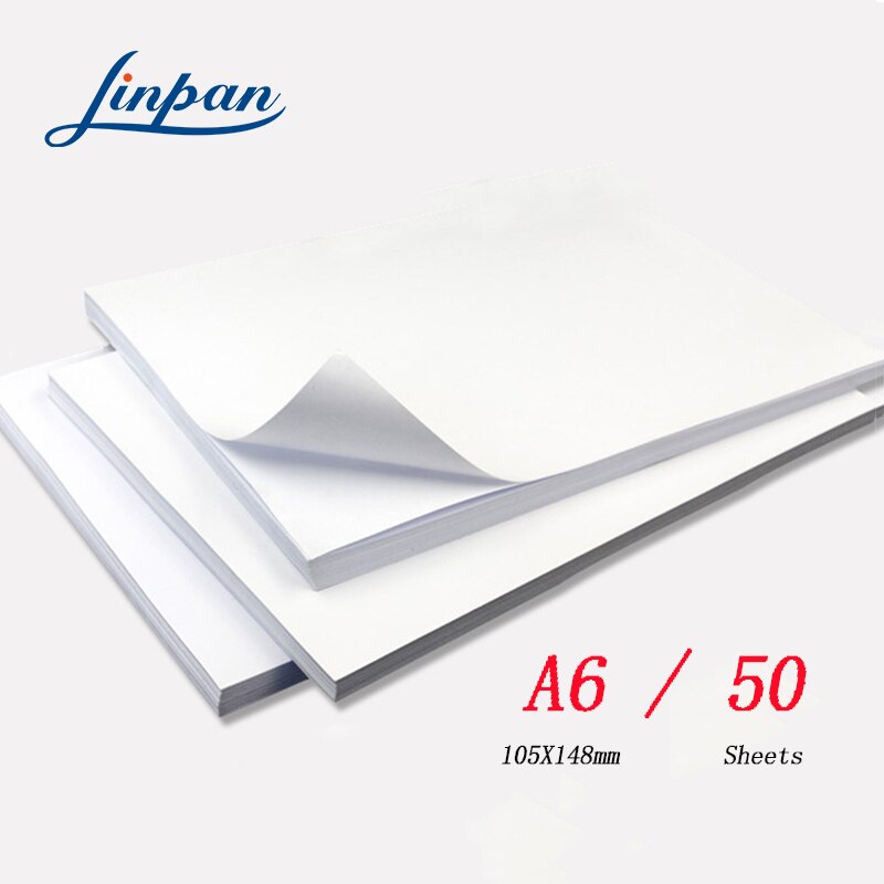 A6 50sheets135g 150g high Glossy Self Adhesive Inkjet Printing with back glue sticker photo paper