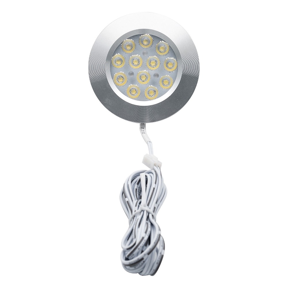 8PCS 12V 3W LED Ceiling Roof Lights RV Camper Cabin Under Cabinet Dome Lamp White Lights Spotlights Auto Parts 3000K