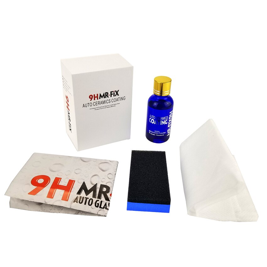 Cerámica líquida para el automóvil, cristal hidrófobo, recubrimiento para el cuidado de la pintura del coche y la moto, antiarañazos, revestimiento de vidrio, 9H