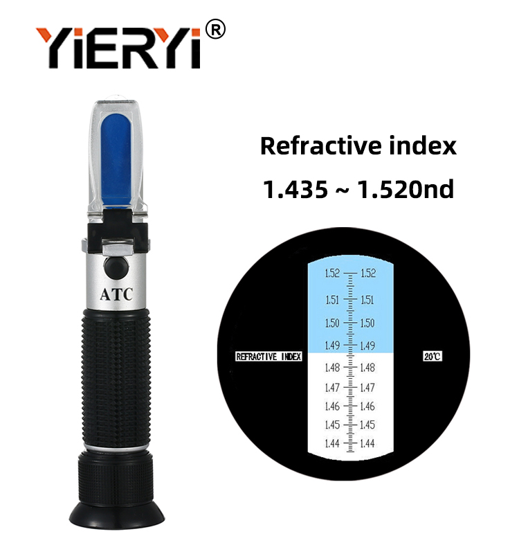 yieryi RND-025ATC Refractive Index Refractometer 1.435 To 1.520 Oil Tester reading resolution is 0.001 RI