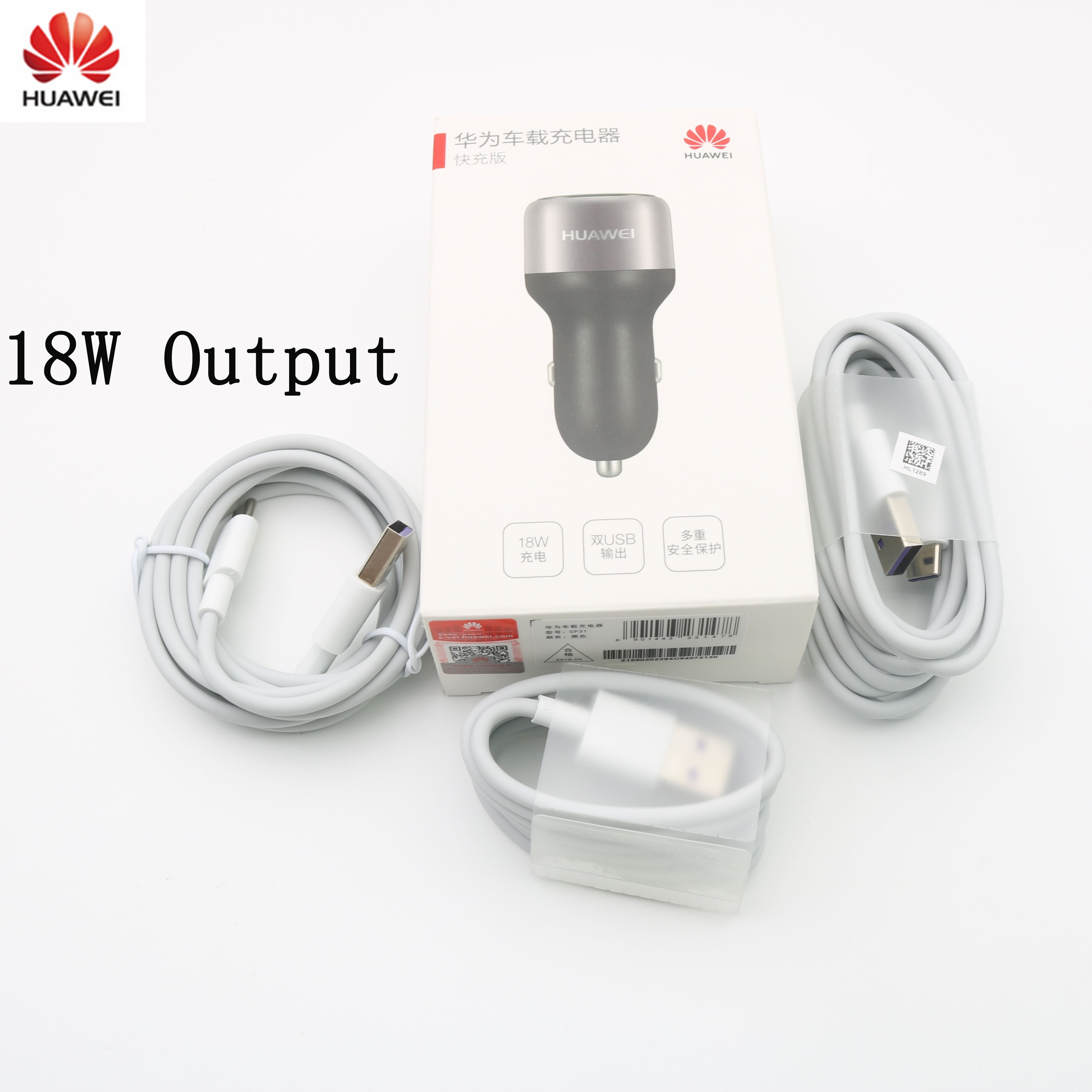 Cargador de coche Original HUAWEI SuperCharge 2, adaptador rápido de supercarga 18W 2A tipo-c, Cable tipo c, Huawei Mate 20 Pro Mate20 RS
