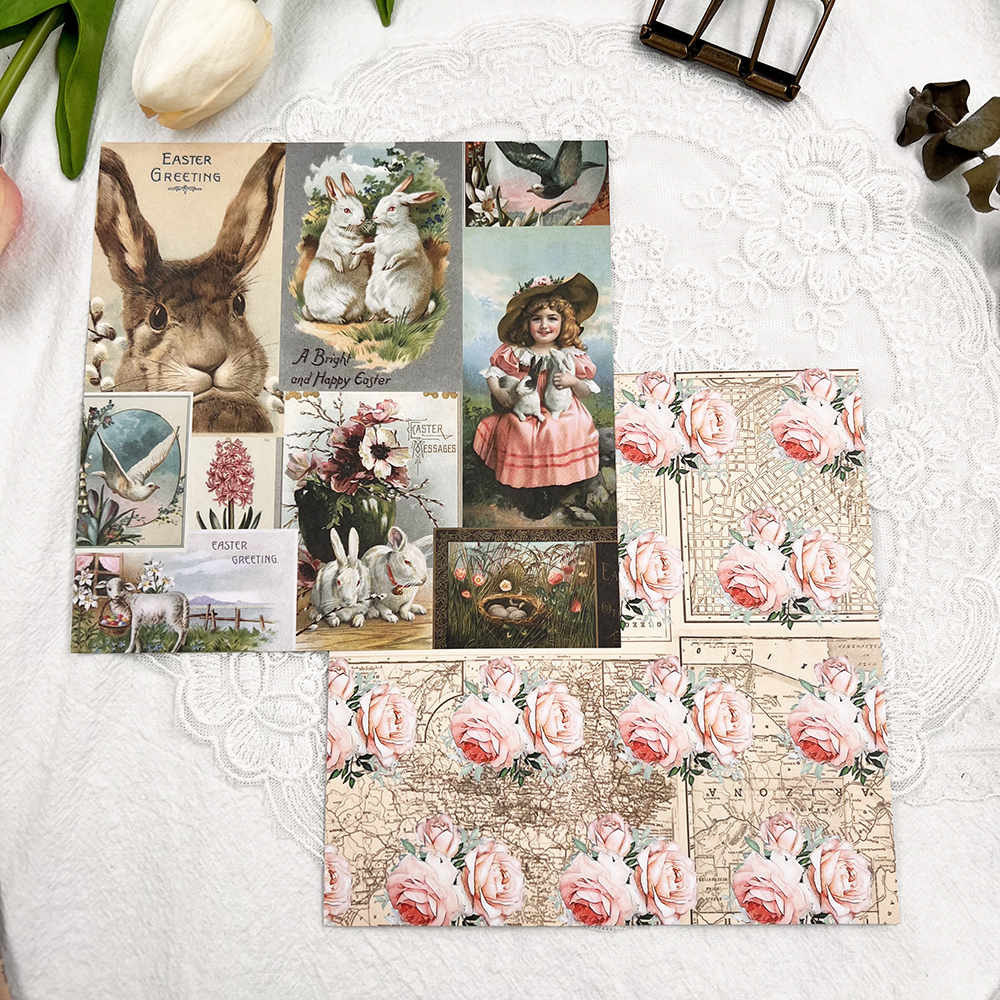 Easter Rabbit Series Material Craft Paper Packs Scrapbooking Happy Planner DIY Card Decoration Photo Albums