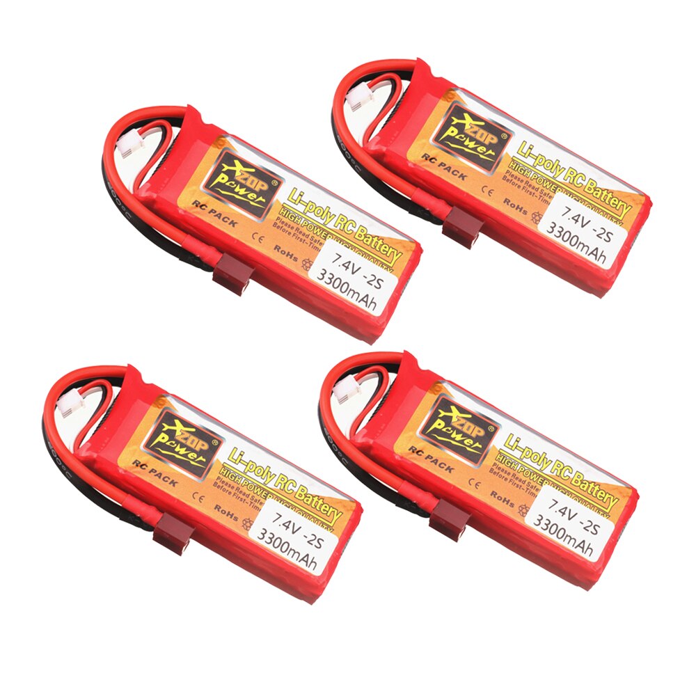 7.4 v lipo-akkus für wltoys 144001 2.4g renn-rc-cars, ersatzteile, 2s 7.4v 3300 mah lipo-akkus für wltoys 12428 1-5 stück: 4 stck.
