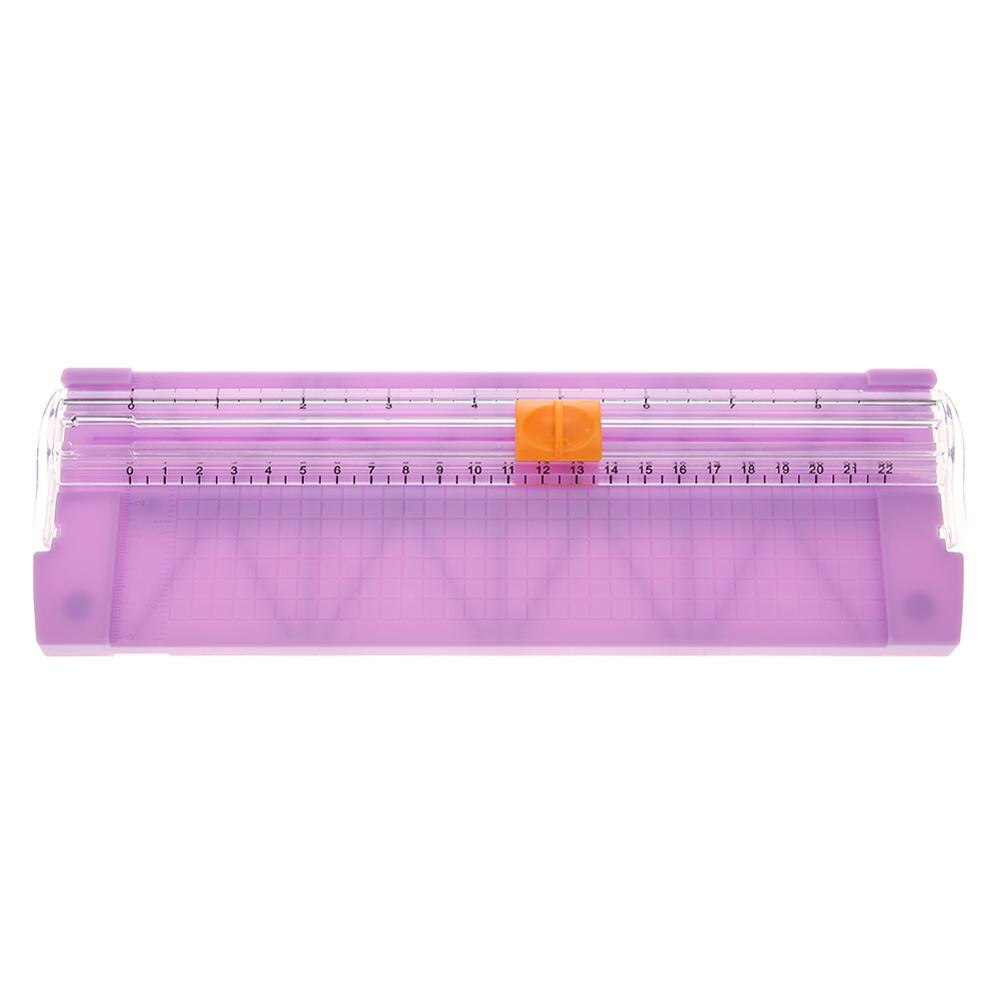 1pcs A4/A5 Paper Trimmer Card School Cutter Patchwork Cutting Mat Machine Guillotine Pull-out Ruler Paper Card Cutting Blade: Type B Purple A5