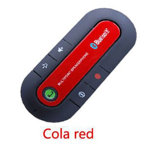 Voiture mains libres bluetooth adaptateur pour voiture kit Auto stéréo mains libres Bluetooth main libre véhicule mobile Bluetooth récepteur: Rouge