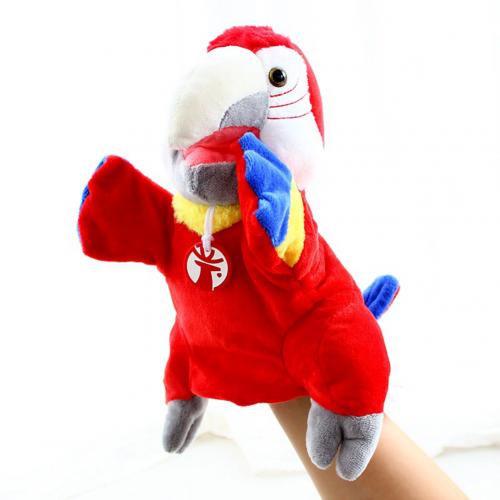 Simulation Weichen Vogel Papagei Plüsch Hülse Hand Marionette Angefüllte Puppe Spielzeug freundlicher murmeln Baby Interaktive Spielen Spielzeug: verrotten
