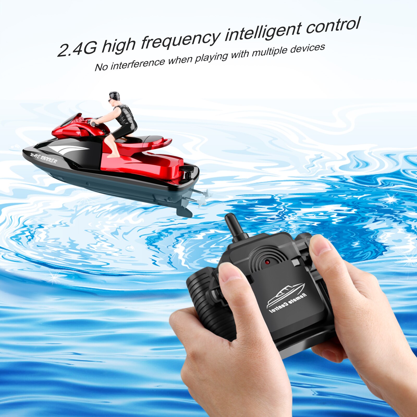 RC Speed Boat 2.4GHz Remote Control Motor Boat Speedboat Rivers And Lakes Water Toys For Pools Lakes Boys