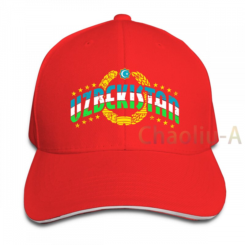 Usbekistan Patriotischen Flagge Usbekistan Stolz Tashkent Samarkand Baseball cap männer frauen Trucker Hüte verstellbare kappe: 1-Red