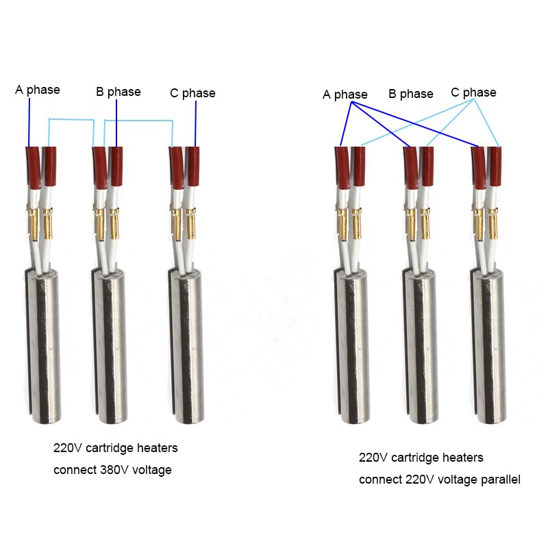 Cartridge Heater 17x140mm-160mm 304SS Heating Element Single Ended AC110V/220V/380V 740W-850W for Mould 2pcs/lot