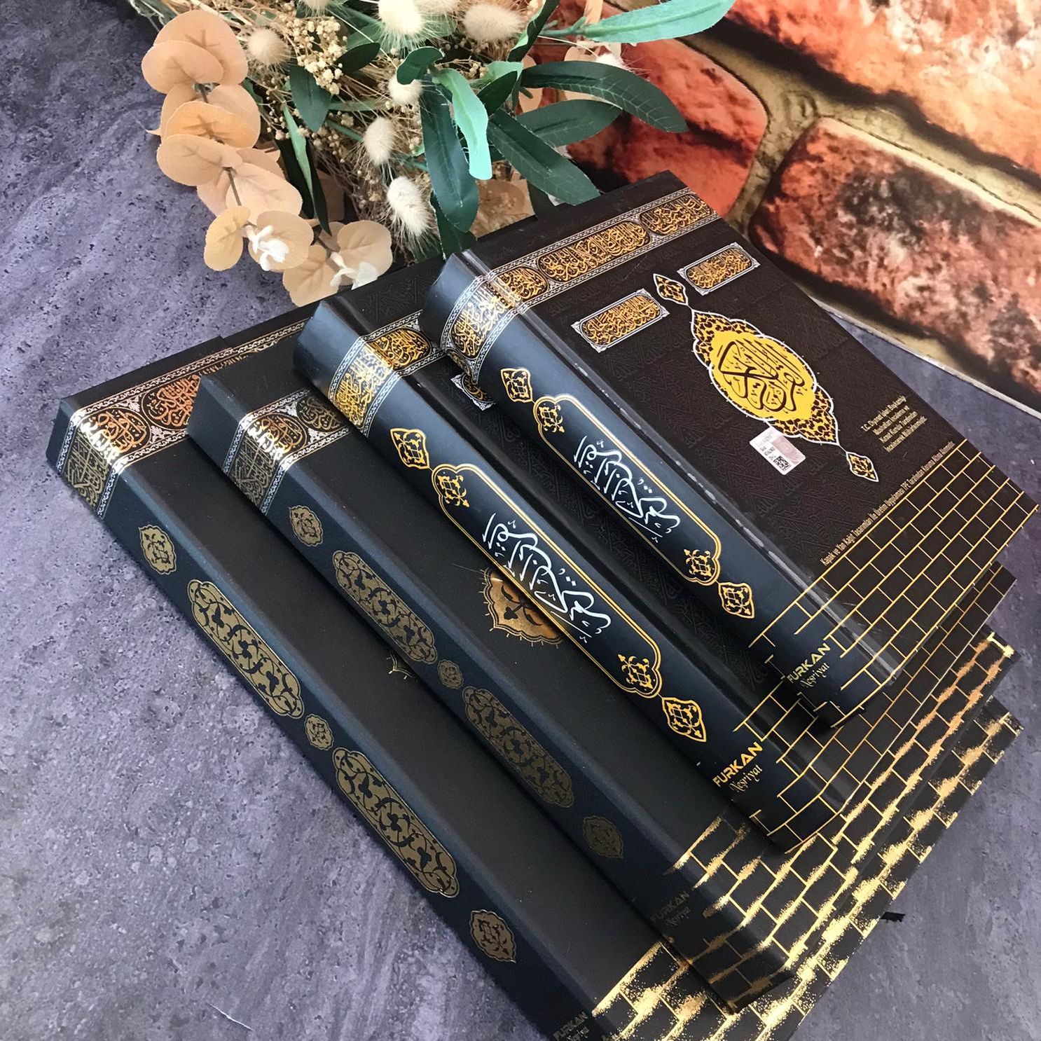 Luxe Heilige Koran Eid Mubarak 4 Size Kaaba Gedessineerde Kuran&#39;ı Kerim Gezegend Islamitische Moslim Qr Code Ramadan Coran In arabisch