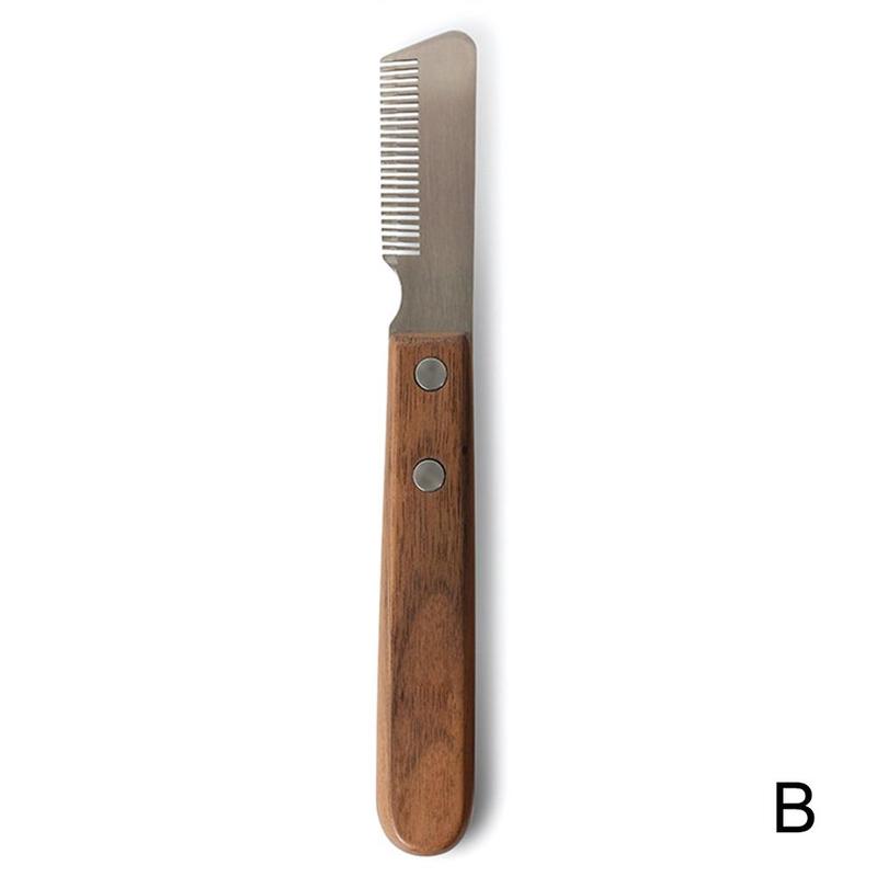 Haustier ist hingefallen Trimmen Dematting Pinsel Katze Pflege Hund Werkzeug Haar Hund Kamm Griff Liefert Strippen Messer Entfernung X5O1: B
