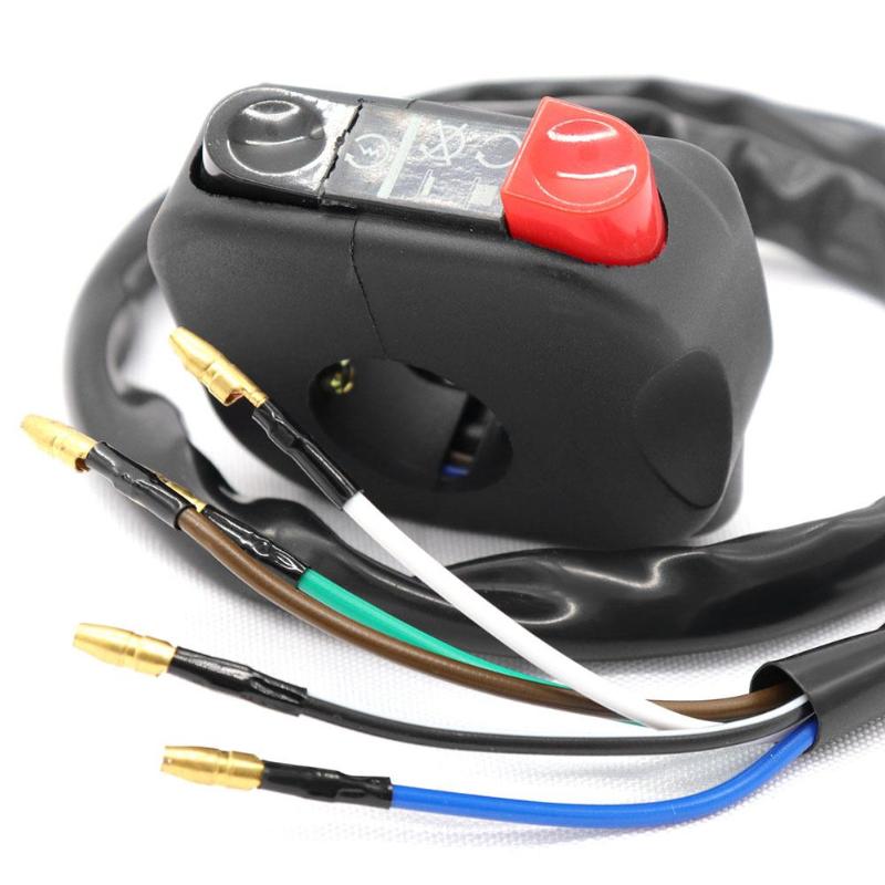 Motorcycle Headlight Fog Light Switch Switches ON OFF 7/8in Motorcycle Handlebar ATV Start Kit On/Off Button Switch