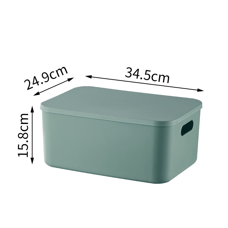 Plastic Storage Box Underwear Toy Stationery Organizer Makeup Jewelry Case Laundry Basket Kitchen Containers for Food with Lids: SKY BLUE