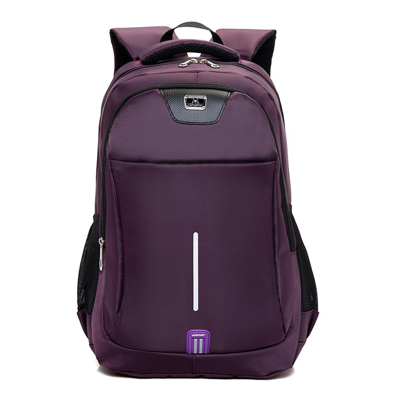 Anti-theft Backpack Waterproof Unisex Backpack Travel Shoulder Bags High-capacity Teen School bag Male Female Mochilas: Purple Laptop Bag