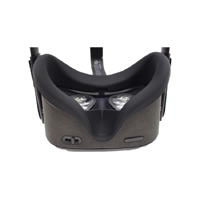 Capa de rosto de silicone vr para oculus quest vr-anti-suor evitar vazamento de luz lavável capa de almofada de olho acessórios de proteção premium