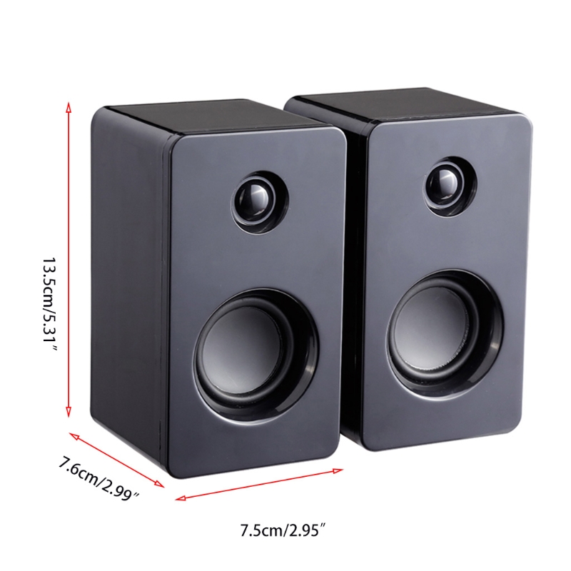 Computer Speakers USB PC Laptop Desktop System with Stereo Bass Subwoofer