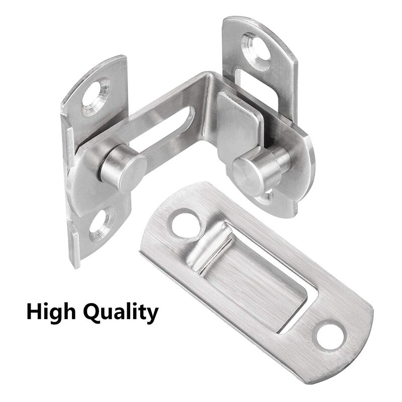 2 Pcs 90 Degree Right Angle Door Latch Hasp Bending Latch Buckle Bolt Sliding Lock Barrel Bolt for Doors and Window
