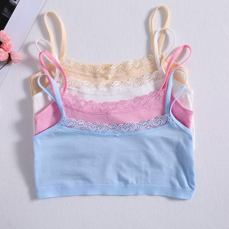 Young Girls Lace Bra Puberty Teenage Soft Cotton Underwear Training Bra Clothing