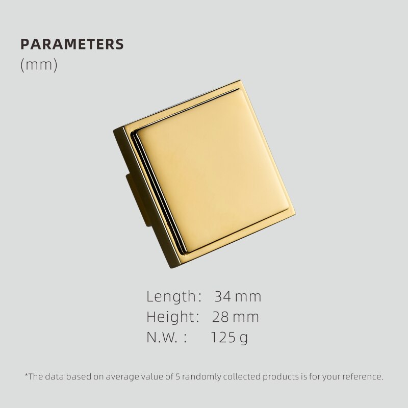 Dooroom messing møbelhåndtag moderne amerikansk skinnende guld pvd pulls garderobe kommode skab skab skuffe show box knopper: L1016- pvd-er
