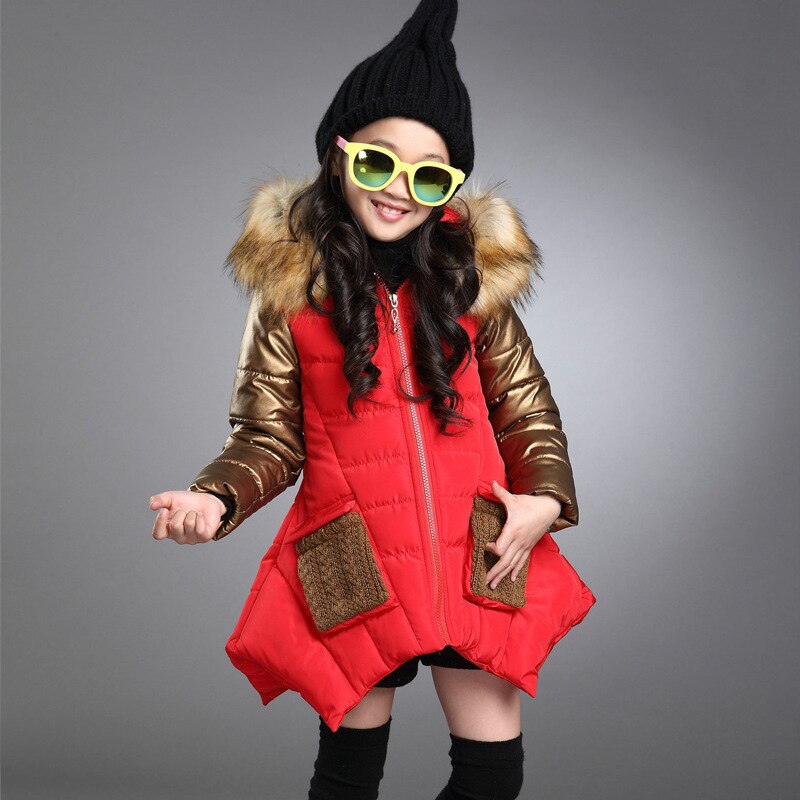 Winter Winddicht Waterdichte Dikker Warme Kind Jas Kinderen Bovenkleding Baby Meisjes Jassen Voor 2-14Y baby meisje winterjas