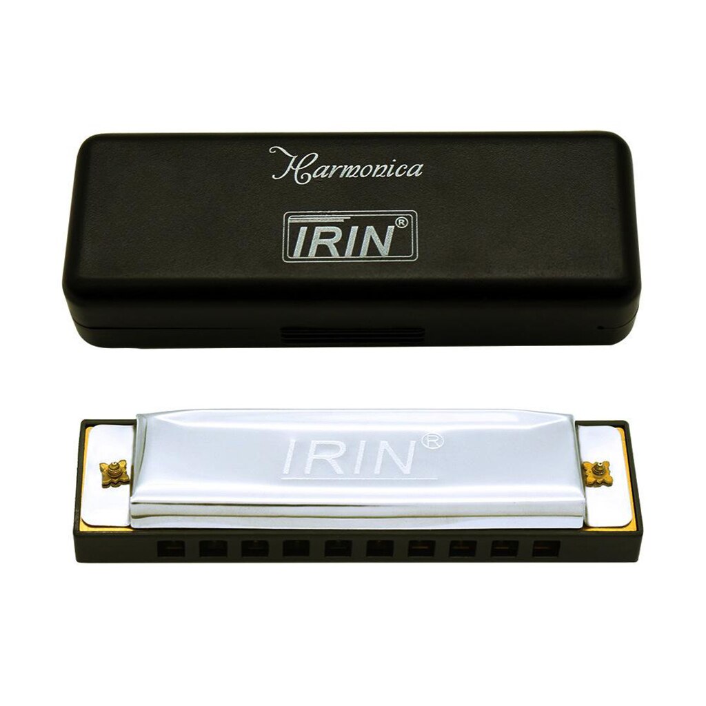 Classic 10 Holes Diatonic Harmonica 20 Tones Key for Blues Jazz Rock Folk Musical Instrument Accordion Diatonic Harps: Silver