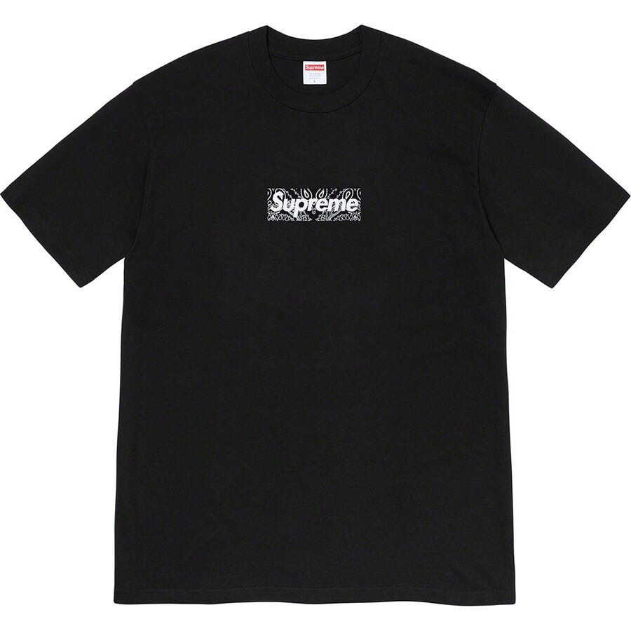 19FW Bandana Box Tee Bogo Korte Mouw T-shirt Mannen Vrouwen Tee: Black / S
