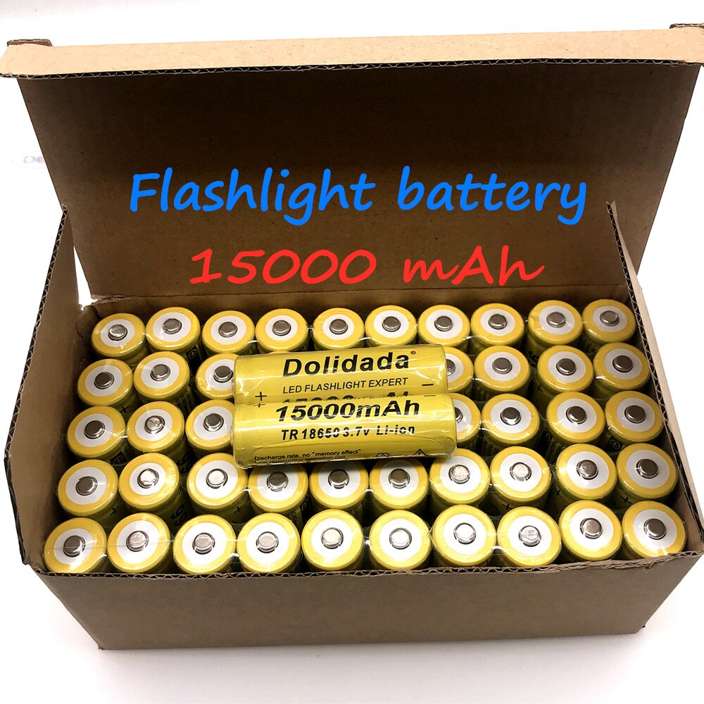 1-10 Pcs Gloednieuwe 18650 Batterij 3.7 V 15000 Mah Oplaadbare Lithium Batterij Hoge Capaciteit Batterij Voor Zaklamp